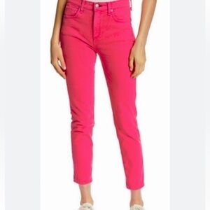 Vizcaino premium denim hot pink Barbiecore relaxed skinny jeans size 10